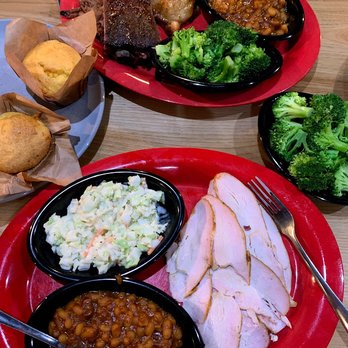 Sonny's BBQ - I had smoked turkey (so moist!). My husband had some sort of meat extravaganza! Beans, broccoli, cole slaw, and corn muffins.. & leftovers! - Barbeque Near Me - Largo, Florida Sonny's BBQ - I had smoked turkey (so moist!). My husband had some sort of meat extravaganza! Beans, broccoli, cole slaw, and corn muffins.. & leftovers! - Barbeque Near Me - Largo, Florida