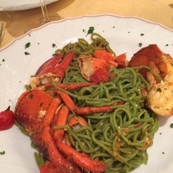 Antico Borgo di Barilari Valter - My lobster with green pasta.  Sweetest lobster meat ever!