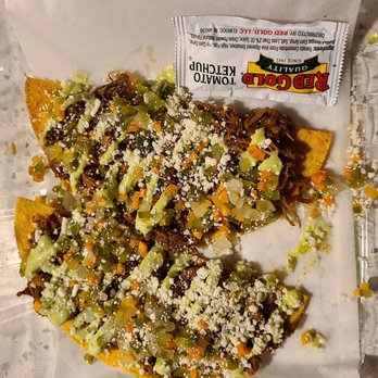 Los Bocados - Bbq brisket tostadas $7.50 look at the size of them next to ketchup packet. Not very big for $7 - Latin American Near Me - Parkland, Florida Los Bocados - Bbq brisket tostadas $7.50 look at the size of them next to ketchup packet. Not very big for $7 - Latin American Near Me - Parkland, Florida