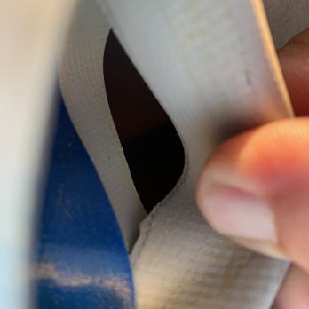 The Dinghy Doctor - Split seam close up (vert) on Dinghy Doctor used dinghy #2 - Boating Near Me - San Diego, California