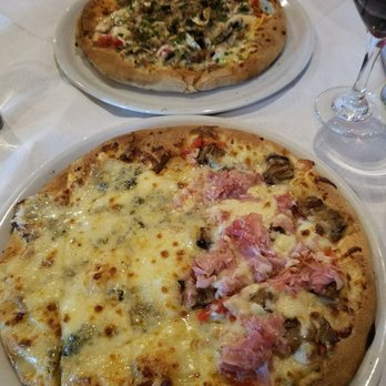 Boca - We had 4 cheese half and parmesan prosciutto half and sausage w mushroom pizza. - Pizza Near Me - Rigaletta, TP Boca - We had 4 cheese half and parmesan prosciutto half and sausage w mushroom pizza. - Pizza Near Me - Rigaletta, TP