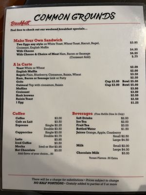 Menu photo 3 Common Grounds Coffeehouse & Cafe Gretna, LA