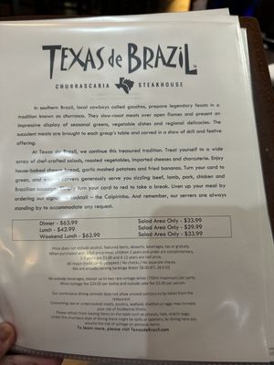 Menu photo 1 Texas de Brazil Orlando, FL Menu photo 1 Texas de Brazil Orlando, FL