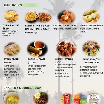 Ocean’s Golfer - Food Menu - Golf Lessons Near Me - Cedar Park, Texas