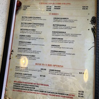 Village Curry & Spice - Menu Dec 2022 - Indian Near Me - Richmond, British Columbia