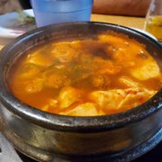 Photo of Mo Ran Gak Restaurant - Garden Grove, CA, United States. Tofu soup, part of their combos