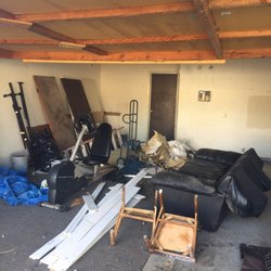 Same Day Service Hauling - Before. Rental house, garage clean out.