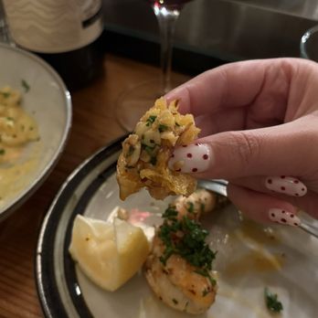 Juan Jasper kitchen & Wine - Focaccia dipped in Spicy Shrimp drippings - Cafes Near Me - San Diego, California Juan Jasper kitchen & Wine - Focaccia dipped in Spicy Shrimp drippings - Cafes Near Me - San Diego, California