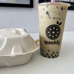 Quickly Atwater - It was perfect!  I ordered a Honey Dew Milk Tea and the fries were a great addition for a mid-day lunch snack.