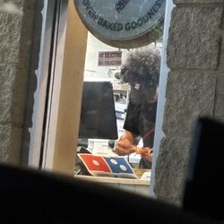 Domino's Pizza - Worker is ripping apart my pizza, not even wearing gloves yet still denying a refund on the pizza