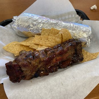 Pollofino's - Rib meat burrito with an extra rib on the side - Mexican Near Me - Goleta, California