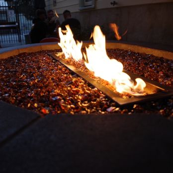 Hostel Cafe - a fire pit in the evening - Breakfast & Brunch Near Me - Portland, Oregon