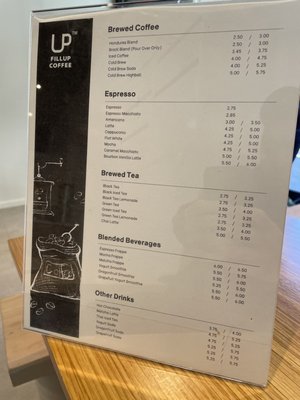 Menu photo 7 Fillup Coffee New York, NY