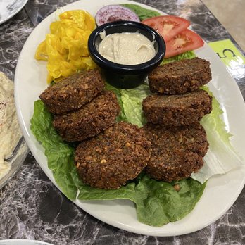 Babylon Gardens Family Restaurant - Falafel with hummus and veggies. - Mediterranean Near Me - Somerville, Alabama Babylon Gardens Family Restaurant - Falafel with hummus and veggies. - Mediterranean Near Me - Somerville, Alabama