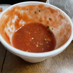 a bowl of tomato sauce
