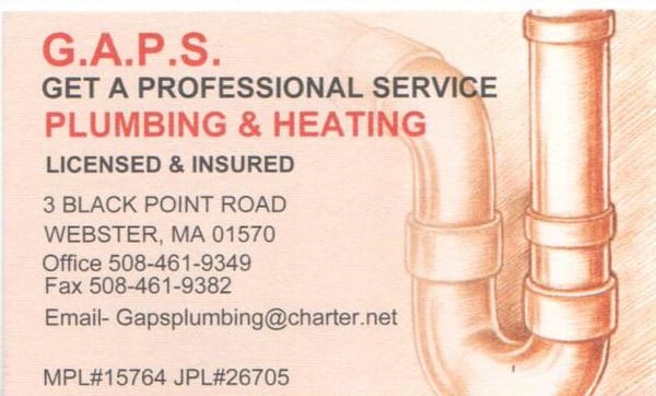 G A P S Plumbing and Heating Logo