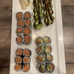 Salmon Roll, Dragon Roll, Alaskan Roll, Spicy Tuna Roll