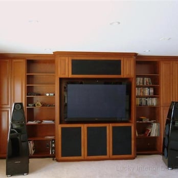 Lucky Cabinets - Custom built entertainment center. The center cabinets can be removed in the future to reveal a hidden, unused fireplace. - Cabinetry Near Me - Saratoga, California Lucky Cabinets - Custom built entertainment center. The center cabinets can be removed in the future to reveal a hidden, unused fireplace. - Cabinetry Near Me - Saratoga, California