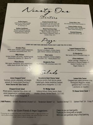 Menu photo 1 91 Wood Fired Oven Canton, OH