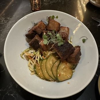 Elderwood - 48-HOUR SOY & SUGAR CURED PORK BELLY - Cocktail Bars Near Me - Visalia, California Elderwood - 48-HOUR SOY & SUGAR CURED PORK BELLY - Cocktail Bars Near Me - Visalia, California