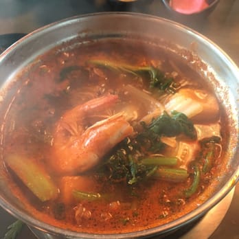 Q-POT - Korean kimchi soup base. I added prawns, oysters, clams, beef, and some veggies to make it my own! - Korean Near Me - San Jose, California Q-POT - Korean kimchi soup base. I added prawns, oysters, clams, beef, and some veggies to make it my own! - Korean Near Me - San Jose, California