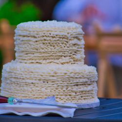 Amy Cakes Catering - Sweet little two tier ruffle cake.