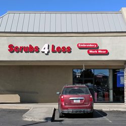 Scrubs 4 Less - The view of the entrance from the parking lot.