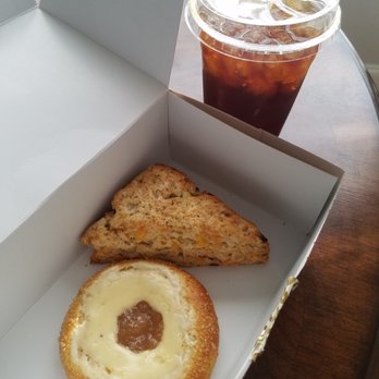 Hustle & Dough - Cheddar apple rosemary scone on top, cream cheese pear brioche on bottom. - Bakeries Near Me - Memphis, Tennessee