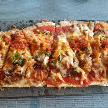 Riverview Restaurant & Bar - Spicey Lamb and Fennel flatbread...tasty - Bars Near Me - Burlington, New Jersey