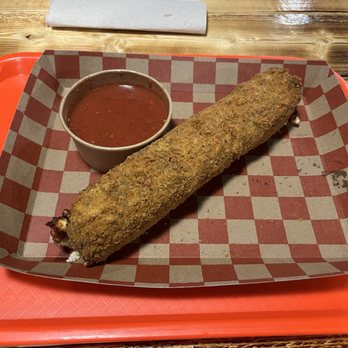 Perfect Tender Hot Chicken - Giant Mozzarella Stick with Marinara sauce - Chicken Wings Near Me - San Antonio, Texas