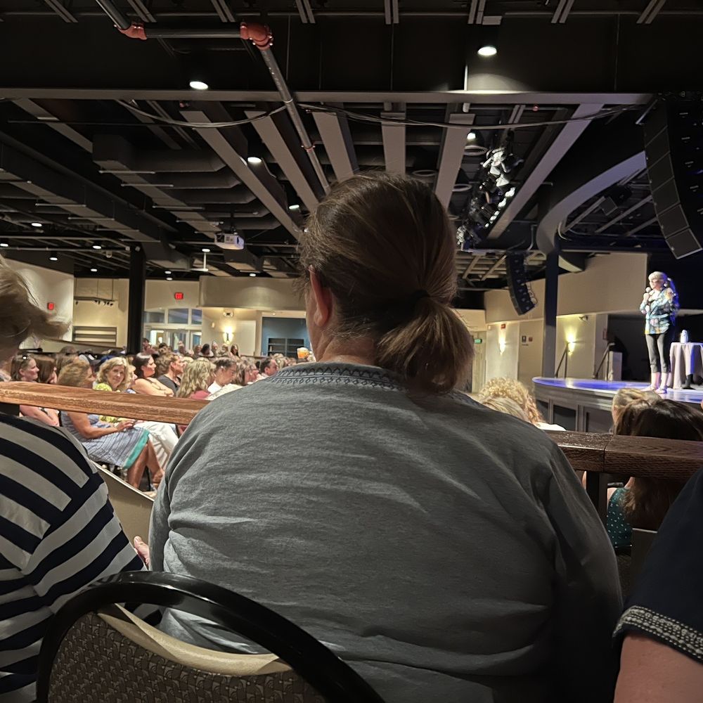 Maureen Hancock Psychic Medium show. Lady on right in front of me looked very uncomfortable. Maureen Hancock Psychic Medium show. Lady on right in front of me looked very uncomfortable.