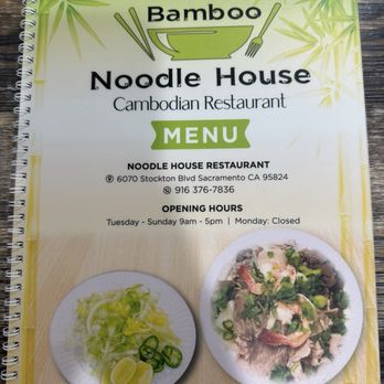 Bamboo Noodle House - Menu - Cambodian Near Me - Sacramento, California