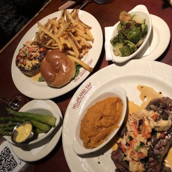 Highland Tap - LOBSTER BURGER MASHED SWEET POTATOES ASPARAGUS WITH HOLLANDAISE BACON SEARED BRUSSELS SPROUTS HOUSE CUT NEW YORK STRIP - Steakhouses Near Me - Atlanta, Georgia