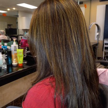 M.C. Art Salon - After layered cut and balayage - Hair Salons Near Me - La Habra, California M.C. Art Salon - After layered cut and balayage - Hair Salons Near Me - La Habra, California