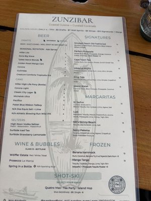 Menu photo 2 Zunzibar Savannah, GA