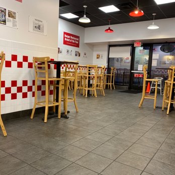 Five Guys - the inside of a fast food restaurant - Burgers Near Me - Norfolk, Virginia