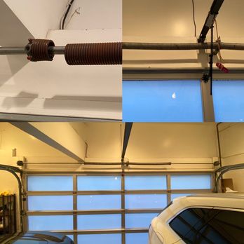 GV Garage Doors - Rusty, broken spring (before), and after pic - Garage Door Services Near Me - Moreno Valley, California GV Garage Doors - Rusty, broken spring (before), and after pic - Garage Door Services Near Me - Moreno Valley, California
