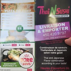 Thai N Sushi - Menu 2
