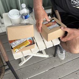 Box breakfasts, the lovely beach views