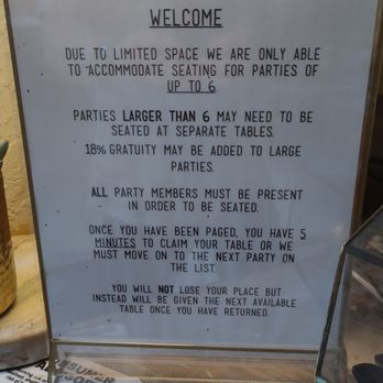 DOMU - Sign at the hostess stand - Ramen Near Me - Orlando, Florida