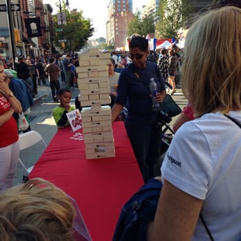 Atlantic Antic - Giant Jenga at the Yelp table - Festivals Near Me - Brooklyn, New York Atlantic Antic - Giant Jenga at the Yelp table - Festivals Near Me - Brooklyn, New York