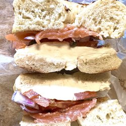 $16.00 bagel and lox ! Expensive texture of bagel is weird