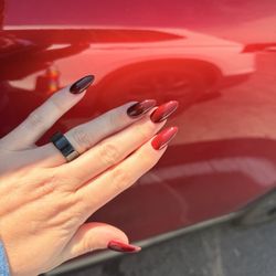 Perfectly Polished 2021 - 'Bastille My Heart' OPI color on long almond shaped acrylics. Matched my car color perfectly!