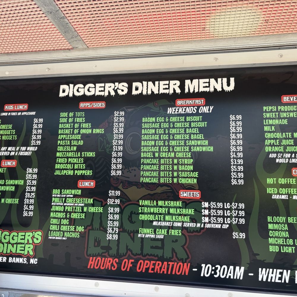 Digger's Diner - Breakfast & Brunch Near Me - Poplar Branch, North Carolina
