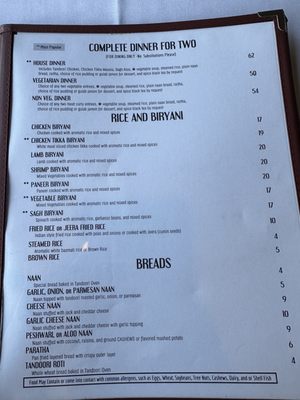 Menu photo 1 Lal Mirch Indian Restaurant Studio City, CA Menu photo 1 Lal Mirch Indian Restaurant Studio City, CA