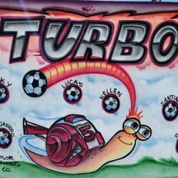 Airbrush AYSO banner.