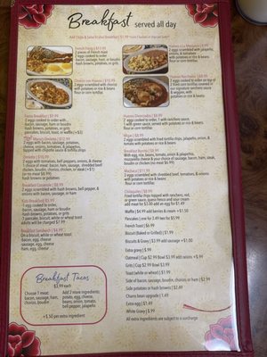 Menu photo 3 Maria's Diner Groves, TX
