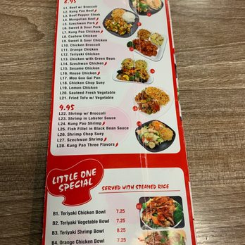 China Fusion - Menu, last page 7. LUNCH SPECIALS & LITTLE ONE SPECIAL. - Chinese Near Me - Oceanside, California