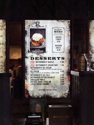 Menu photo 3 Three Broomsticks at Universal Studios Hollywood Universal City, CA Menu photo 3 Three Broomsticks at Universal Studios Hollywood Universal City, CA