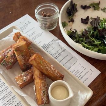Sixty Vines - truffle fries, margherita pizza, and house salad. - Wine Bars Near Me - Winter Park, Florida Sixty Vines - truffle fries, margherita pizza, and house salad. - Wine Bars Near Me - Winter Park, Florida